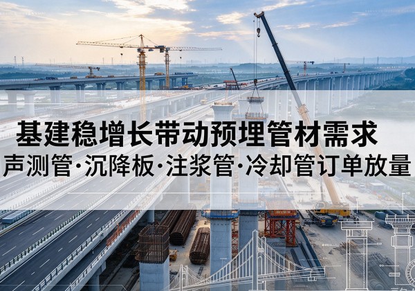 灵川基建稳增长带动预埋监测管材需求，声测管、沉降板、注浆管订单持续放量